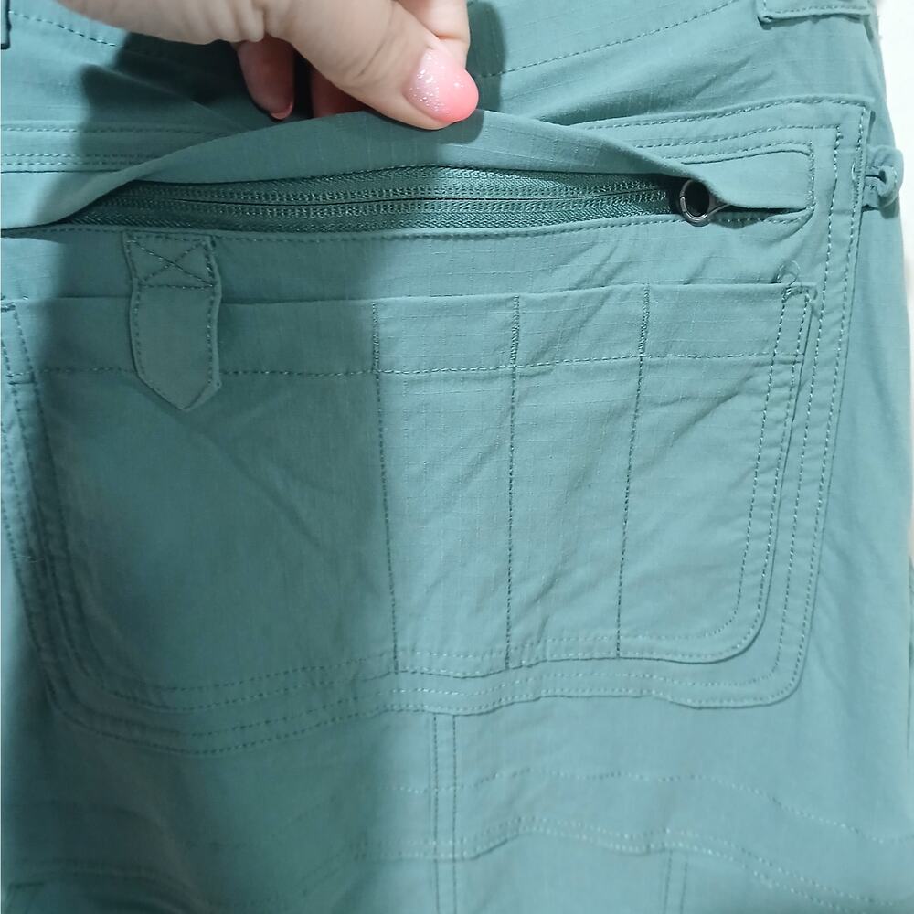DULUTH TRADING Heirloom Gardening Bib Overalls Medium 31 NWT Green Fir Ripstop - Picture 6 of 16